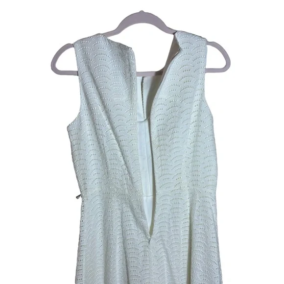 Calvin Klein NWT White Eyelet A-Line Dress • Summer / Bridal / Garden Party • Si - Picture 3 of 8